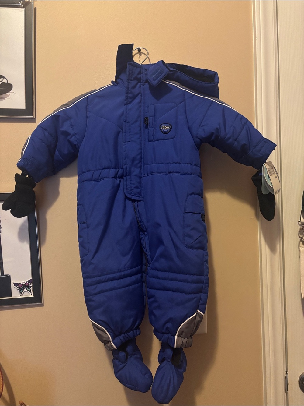Blue Puffer Infant Snowsuit